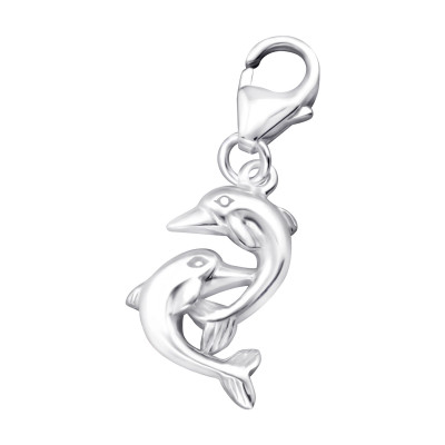 Silver Dolphin Clip on Charm