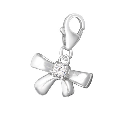 Bow Sterling Silver Clip on Charm