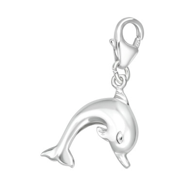 Silver Dolphin Clip on Charm