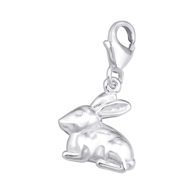 Silver Rabbit Clip on Charm