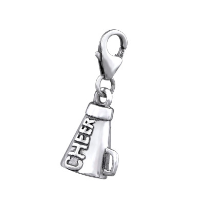 Cheer Sterling Silver Clip on Charm