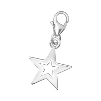 Star Sterling Silver Clip on Charm