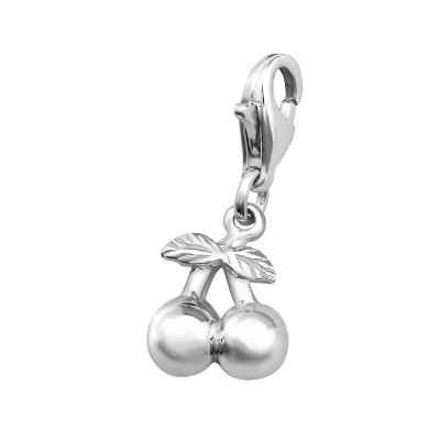 Cherry Sterling Silver Clip on Charm