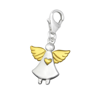 Silver Angel Clip on Charm