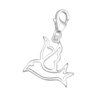 Bird Sterling Silver Clip on Charm