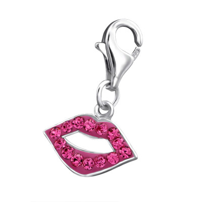 Mouth Sterling Silver Clip on Charm