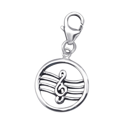 G-Clef Sterling Silver Clip on Charm