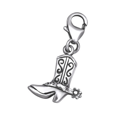 Boots Sterling Silver Clip on Charm