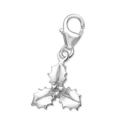 Silver Leaf Clip on Charm