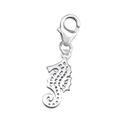 Silver Seahorse Clip on Charm