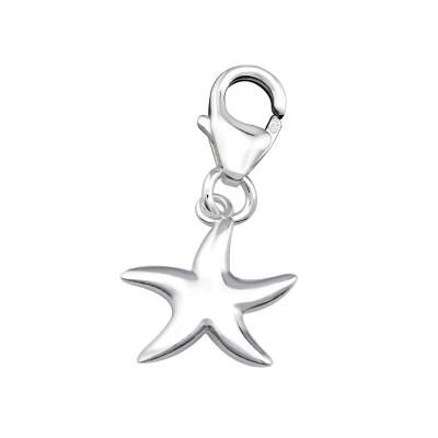 Silver Starfish Clip on Charm