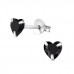 Silver Heart 5mm Ear Studs with Cubic Zirconia