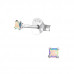 Silver Square 2mm Ear Studs with Cubic Zirconia