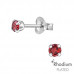 Round 3mm Sterling Silver Basic Ear Studs with Cubic Zirconia