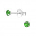 Silver Round 3mm Ear Studs with Cubic Zirconia