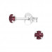 Silver Round 3mm Ear Studs with Cubic Zirconia