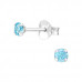 Silver Round 3mm Ear Studs with Cubic Zirconia