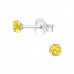 Silver Round 3mm Ear Studs with Cubic Zirconia