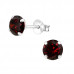 Silver Round 6mm Ear Studs with Cubic Zirconia