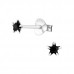 Silver Star 3mm Ear Studs with Cubic Zirconia