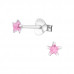 Silver Star 3mm Ear Studs with Cubic Zirconia