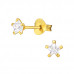 Silver Star 4mm Basic Ear Studs with Cubic Zirconia