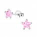 Silver Star 5mm Ear Studs with Cubic Zirconia