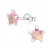 Silver Star 6mm Ear Studs with Cubic Zirconia