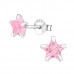 Silver Star 6mm Ear Studs with Cubic Zirconia