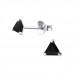 Silver Triangle 4mm Ear Studs with Cubic Zirconia