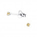 Silver Round 2mm Ear Studs with Cubic Zirconia