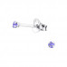 Silver Round 2mm Ear Studs with Cubic Zirconia