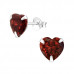 Silver Heart Basic Ear Studs with Cubic Zirconia