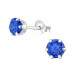 Silver Round 5mm Ear Studs with Cubic Zirconia