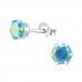 Silver Round 5mm Ear Studs with Cubic Zirconia