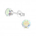 Silver Round 5mm Ear Studs with Cubic Zirconia