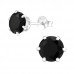 Silver Round 7mm Ear Studs with Cubic Zirconia