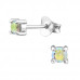 Silver Round 3mm Basic Ear Studs with Cubic Zirconia