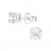 Silver Round 5mm Ear Studs with Cubic Zirconia