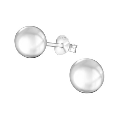 Silver Ball 7mm Ear Studs