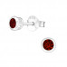 Silver Round 3mm Basic Ear Studs with Cubic Zirconia