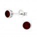 Silver Round 4mm Basic Ear Studs with Cubic Zirconia