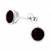 Silver Round 6mm Basic Ear Studs with Cubic Zirconia