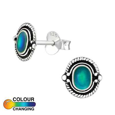 Silver Bali Mood Ear Studs