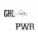 Silver GRL PWR Ear Studs with Epoxy