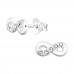 Silver Infinity Ear Studs with Crystal