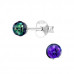 Silver Facette 4mm Ball Ear Studs with Genuine European Crystals