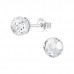 Silver Facette 6mm Ball Ear Studs with Genuine European Crystals