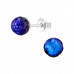 Silver Facette 6mm Ball Ear Studs with Genuine European Crystals