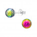 Silver Facette 6mm Ball Ear Studs with Genuine European Crystals